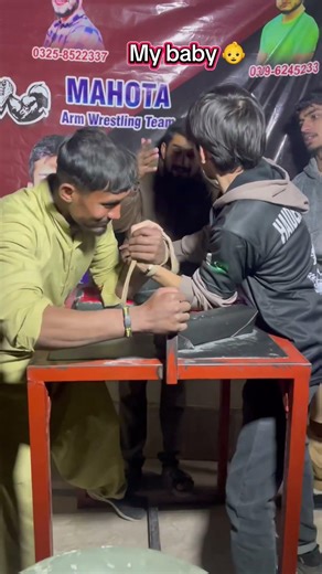 Challenge my baby 👶 #armwrestling #shortsviral
