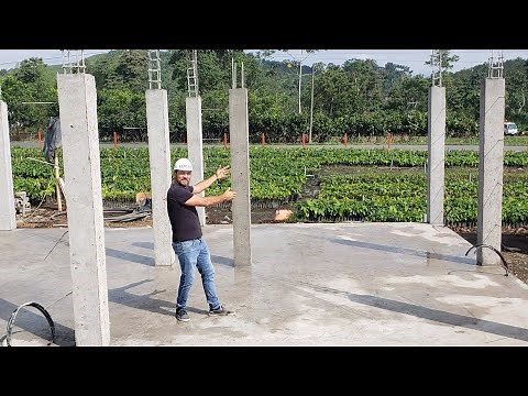 Casa 5x7🏠 Video 6 columnas de concreto ,porciones de mortero nivel y plomada