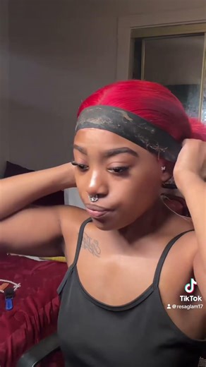 Get into this Red 🥰#wiginstall #wigs #install #wigtutorial #viral