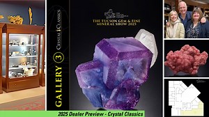 The 2025 Tucson Season is ABOUT to start! BlueCap Productions is at the Tucson Fine Mineral Gallery getting ready for the Grand Opening on Friday, January 31st! Before we left Hawai'i, we were able to catch up with a bunch of the dealers at the TFMG to see some of the things they'll be bringing and they're ready to share with YOU!!! In this clip we get together with Ian Bruce to see some of the great things Crystal Classics has brought to Tucson this year. If you're headed to Tucson, we look for