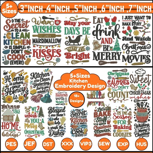 Funny Kitchen Machine Embroidery Designs | Chef Sayings Bundle (instant Download) - Etsy