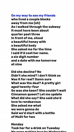 Craig David - Seven Days Song Lyrics