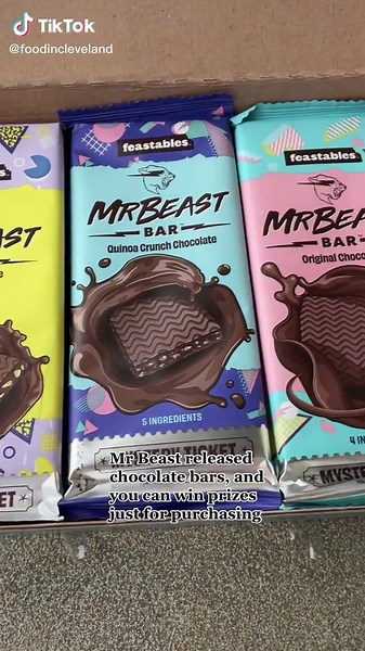 Each chocolate bar has the chance to win up to 1 million dollars! 🍫💵 #feastables #winwithfeastables#feastlikeabeast #mrbeast #gifted @MrBeast
