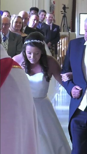 Bride walking down the aisle