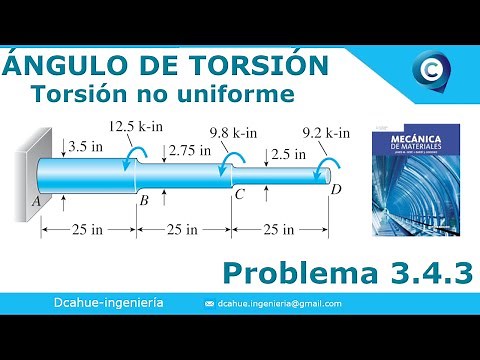 ÁNGULO DE TORSIÓN | ESFUERZO DE TORSIÓN | MECÁNICA DE MATERIALES | JAMES GERE | PROBLEMA 3.4.3