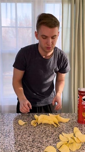 Stacking Pringles into a Circle #zackdfilm #stacking