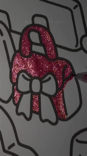 Color with Ana | ASMR 🎨 on Instagram: "relaxing your brain one sparkle at at time ✨ oddly satisfying coloring 🖍️ • • • #oddlysatisfyingvideos #relaxingart #asmrcoloring #colorwithme #glitterpen"