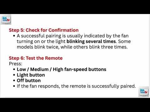 How to Pair Harbor Breeze Fan Remote - Connect, Sync & Reset Ceiling Fan Remote