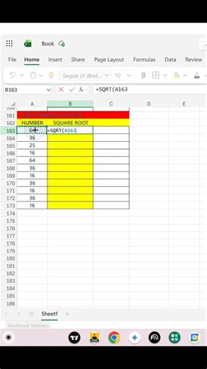 How To Use SQRT Farmula😱 Excel #excel #spreadsheetmagic #exceltips #microsoftoffice #spreadsheets