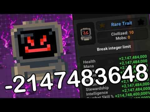 What happens if I put the integer limit on a stat in WorldBox?