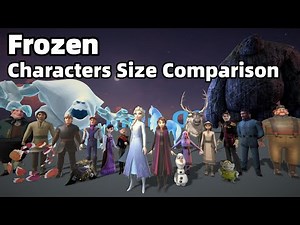 Frozen Characters Size Comparison | From Smallest to Largest 【Remastered】
