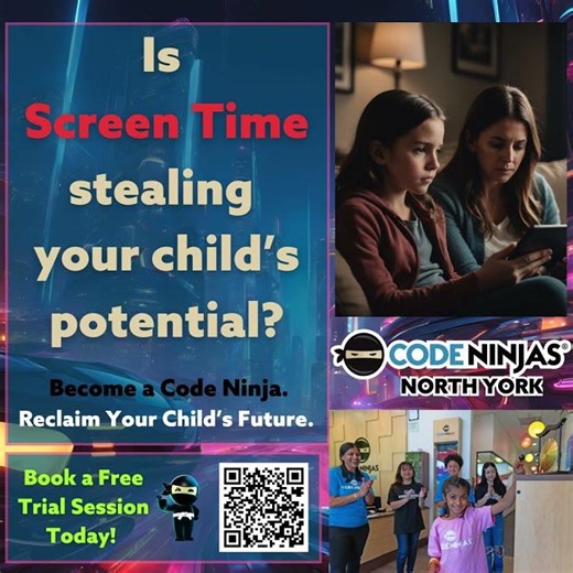 Reclaim your child's time today with Code Ninjas North York