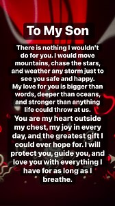 I would do anything this life asks of me just to keep you safe and loved. My love for you is constant and unwavering, stronger than fear and deeper than words. You are my joy, my purpose, and the best part of every day. I will always stand beside you, protect your heart, and love you endlessly. | Happiness VLOG