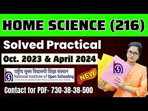 Nios Home Science Practical File Hindi Medium | nios 10th home science practical file 2023-24