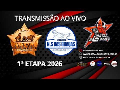 VAQUEJADA AO VIVO 1ª ETAPA CIRCUITO AAVA DE VAQUEJADA 2026