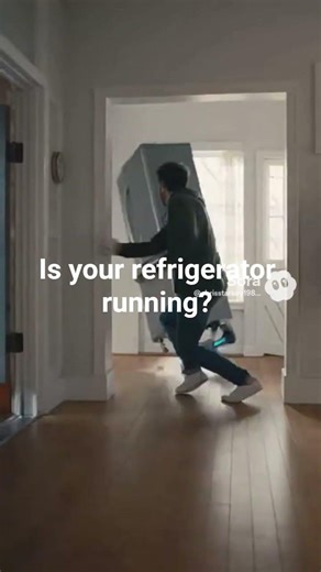 When your refrigerator is running. #uselessfacts #refrigerator #aigenerated