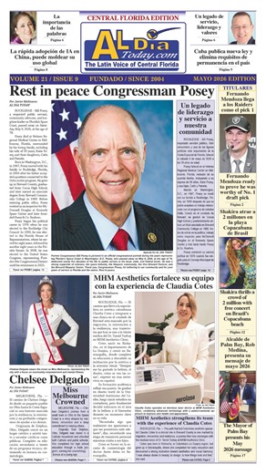 Honoring the life of our Congressman Bill Posey in the May edition of AL DIA TODAY. Follow the link … https://www.yumpu.com/es/document/read/71113172/mayo2026