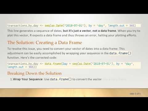 How to Fix the Error data Must Be a Data Frame When Plotting in R