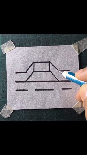 Easy car drawing using 8 line | All About Art