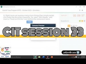 CIT session 33 simulation questions