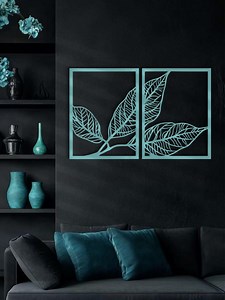 Modern Leaf Panel Wall Art | Laser Cut Botanical Design (digital Download) - Etsy