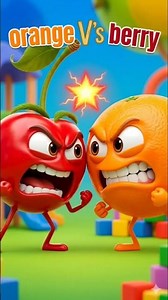 Cherry vs Orange 🍒🍊 | Funny Fruit Fight | Object Talk Cartoon #shorts#funny #viralvideo #foryou