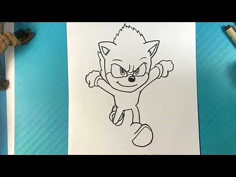 How to Draw SONIC MOVIE RUNNING