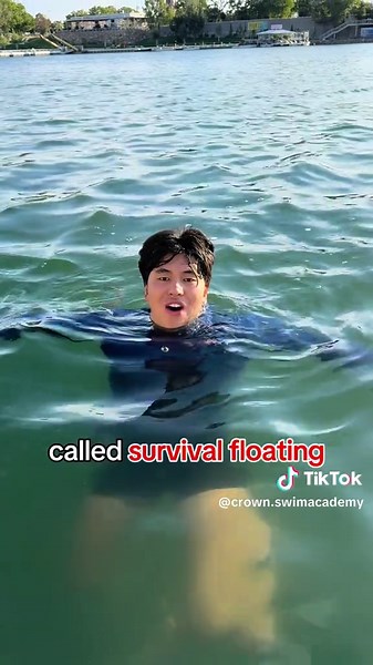 If you get stuck in deep water, doing this one thing will only make you sink faster. Here's how to survival float and save your energy. #watersafety #swimmingtips #deepwater #swim #swimlessons