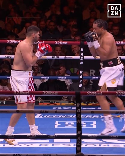 Filip Hrgovic went straight to work with his right hand in round 1 against Joe Joyce 😤#AllenHrgovic | May 16 | Live on DAZN ▪️
