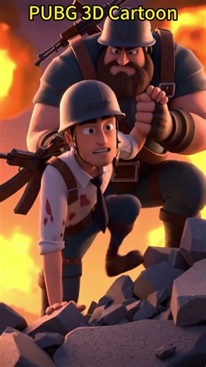 "Unbelievable Cartoon Adventure: How My Teammates Became Heroes to Save Me!" #pubg #reels #shorts