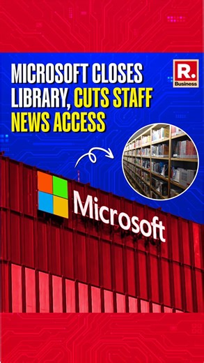 After 15,000 layoffs last year, Microsoft is now reportedly shutting its employee library and cancelling newspaper and journal subscriptions. According to a report, the company says this is part of a restructuring to shift staff learning into an AI‑powered Skilling Hub, marking the end of traditional resources and the start of an AI‑first workplace. #Microsoft | #AIpowered | #Hub | #Library | #subscription | #RepublicWorld | Republic