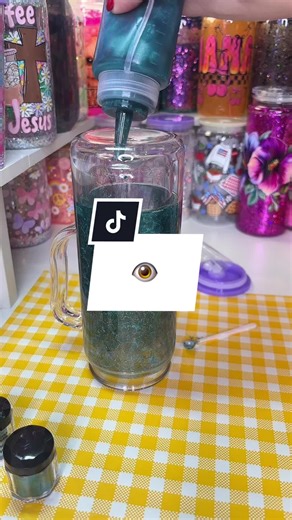 DIY Snow Globe Tumbler with Cat Eye Mineral Oil Effect