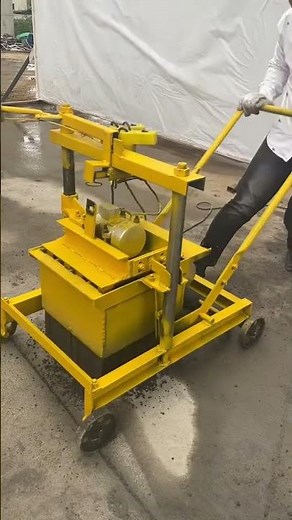 Manual Mobile Small Cement Interlocking Paver block Machine for fly ash bricks #blocks #machine