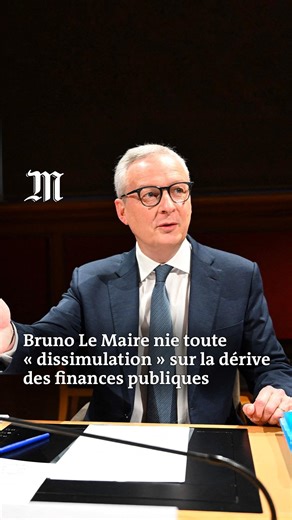 19K views · 167 reactions | Bruno Le Maire, ancien ministre de l'économie, s’expliquait devant la commission des finances du Sénat dans le cadre d’une mission d’information sur la dérive des finances publiques. Il a estimé, jeudi 7 novembre, que le dérapage du déficit public à 6,1 % du produit intérieur brut (PIB​) était « le choix du gouvernement actuel ». Service vidéo Le Monde. #brunolemaire #deficitpublic #financesdeletat #rigueur | Le Monde | Facebook