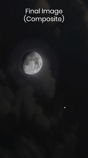 The Moon with Jupiter #space #telescope #nasa #astronomy #universe #moon #planet #shorts