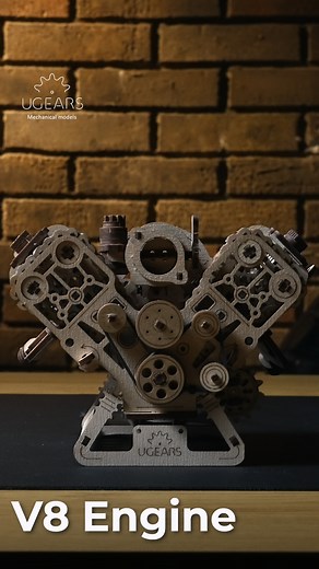 3.1K views · 35 reactions |  The V8 Engine by Ugears. Yes, it growls...