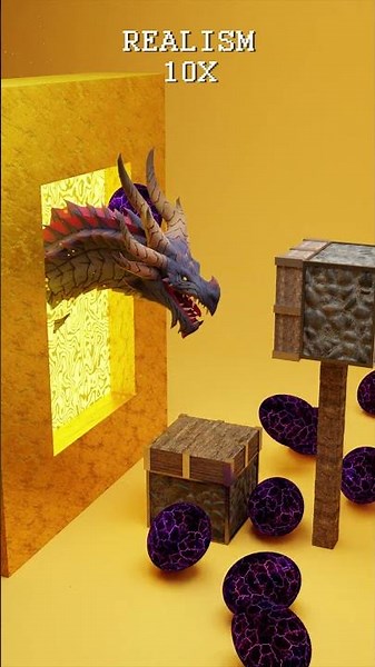 Minecraft Mod Vs Realism 3D Simulation Test 🔥🔥🔥 #blender3d #3dart #3danimation #minecraft
