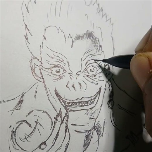 I Created Ryuk from Death Note Using Only Pencil Sketches #viral
