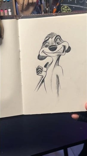 How to easy and simple drawing cartoon characters -timon in lion king