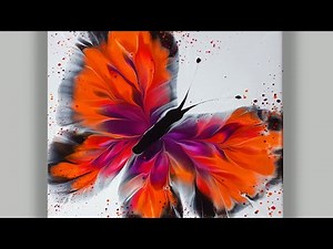 (1056) Lovely butterfly | Plastic Sheet New Dip | Just Acrylic Paint & Water | Designer Gemma77