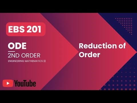 ODE | 2nd Order (Reduction of Order)