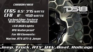 DS18 Hydro NXL-6 - High End Coaxial Speaker Pair - 2-Way Marine Speaker w/Integrated RGB Lights - 300 Watt - 100% UV Stable - Water Resistant Speakers - 6.5 Inches, White