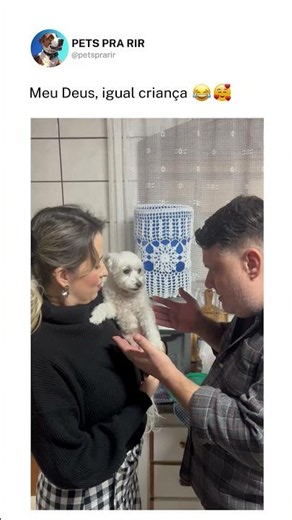 Meu Deus, igual criança❤️🐶