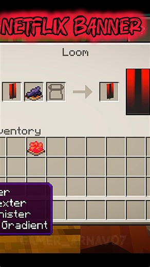 How to Craft the "NETFLIX BANNER" in Minecraft! 🎬🔥 #Shorts