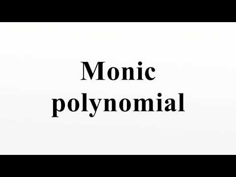 Monic polynomial