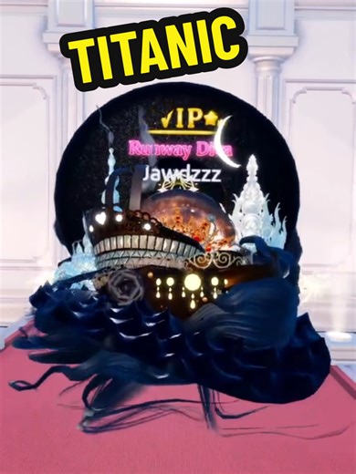 DTI - I made the Titanic using item adjustment in @SassyChannie server doing his pro vs noob challenge. Hope you like it! #dresstoimpress #dtiktok #dtihacks #titanic #dtifyp