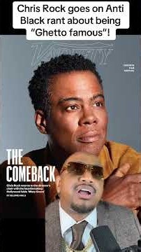 SMH! Chris Rock calls Black audiences “Ghetto famous”!!