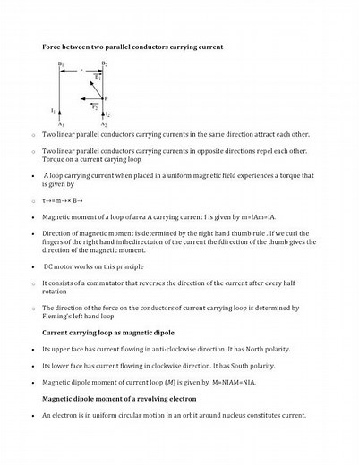 Revision 4 Moving charges and Magnetism Notes | Chapter 4 class 12 Physics Revision #physics#jee