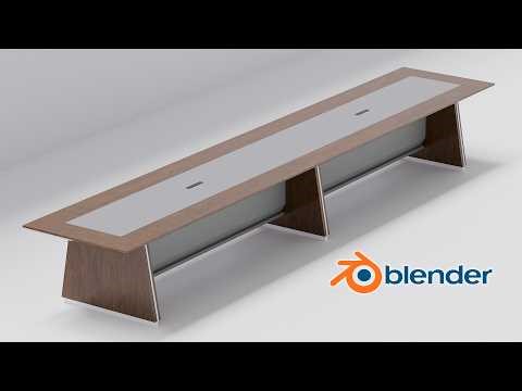 Blender 3D Modeling Timelapse | A Meeting Desk