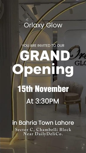 You are invited to our grand opening 15th November at 3:30 pm.